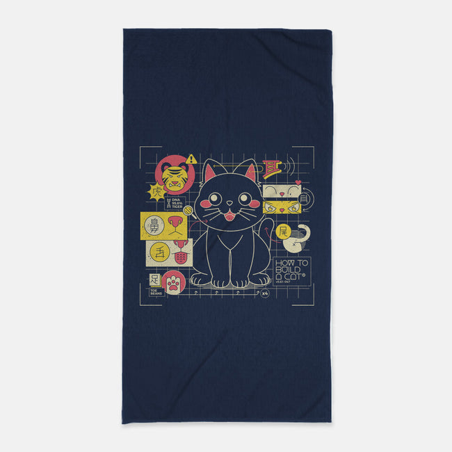 Japanese Cat Graph-none beach towel-tobefonseca