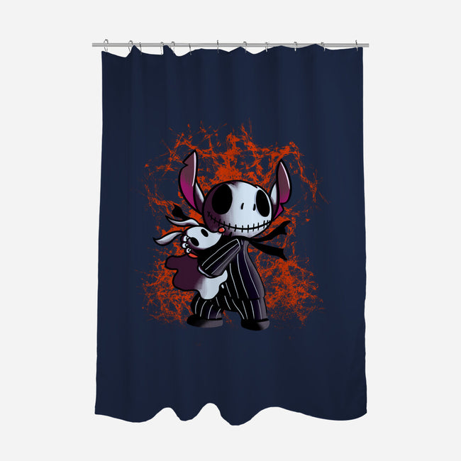 Stitch Nightmare-none polyester shower curtain-fanfabio