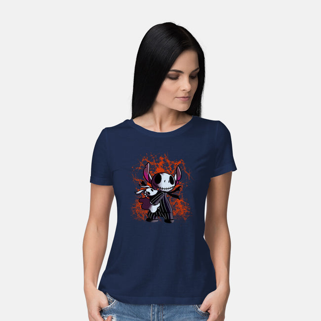 Stitch Nightmare-womens basic tee-fanfabio