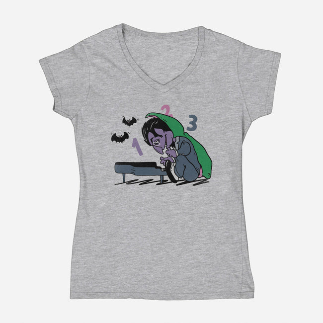 Count Peanut-womens v-neck tee-Getsousa!