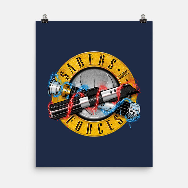 Forces N Sabers-none matte poster-CappO