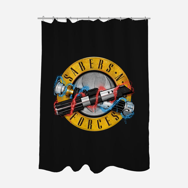 Forces N Sabers-none polyester shower curtain-CappO