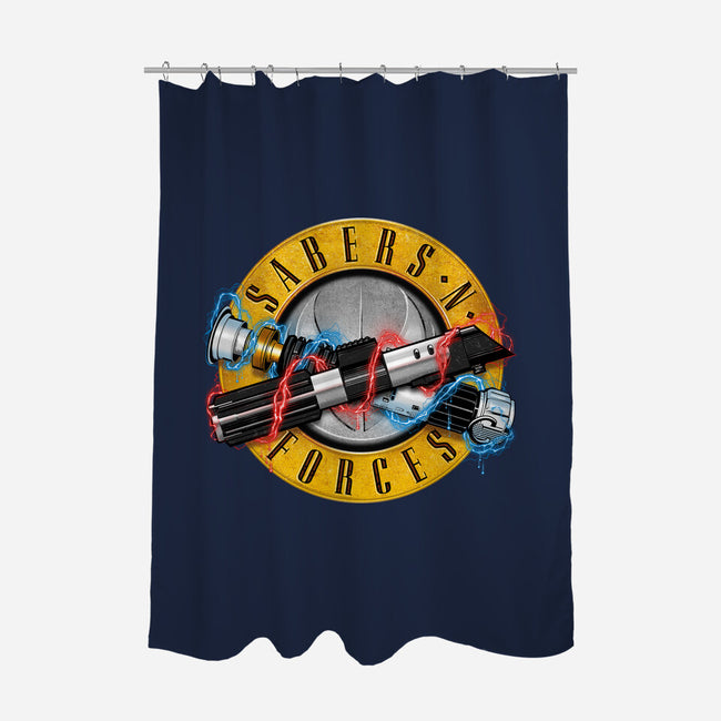 Forces N Sabers-none polyester shower curtain-CappO