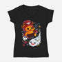 Halloween Deer-womens v-neck tee-Vallina84