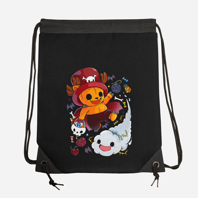 Halloween Deer-none drawstring bag-Vallina84