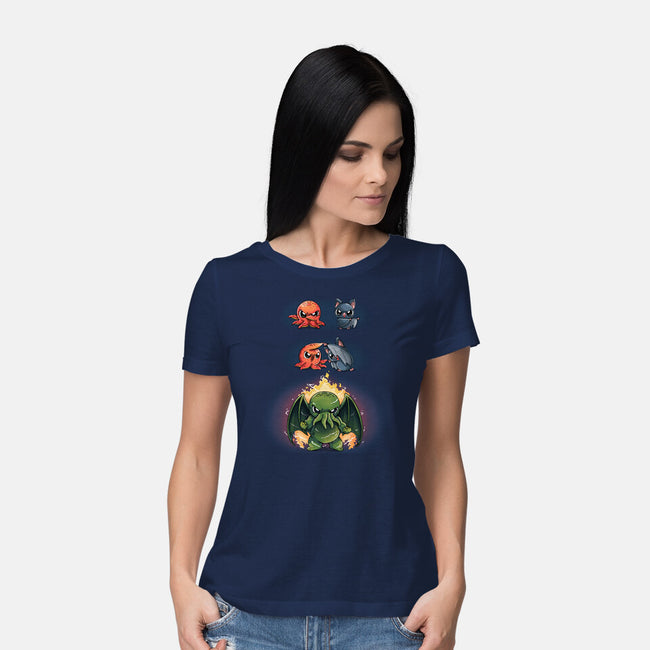 Demon Fusion-womens basic tee-Vallina84