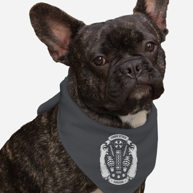 Zombie Attack Survivor-dog bandana pet collar-Alundrart