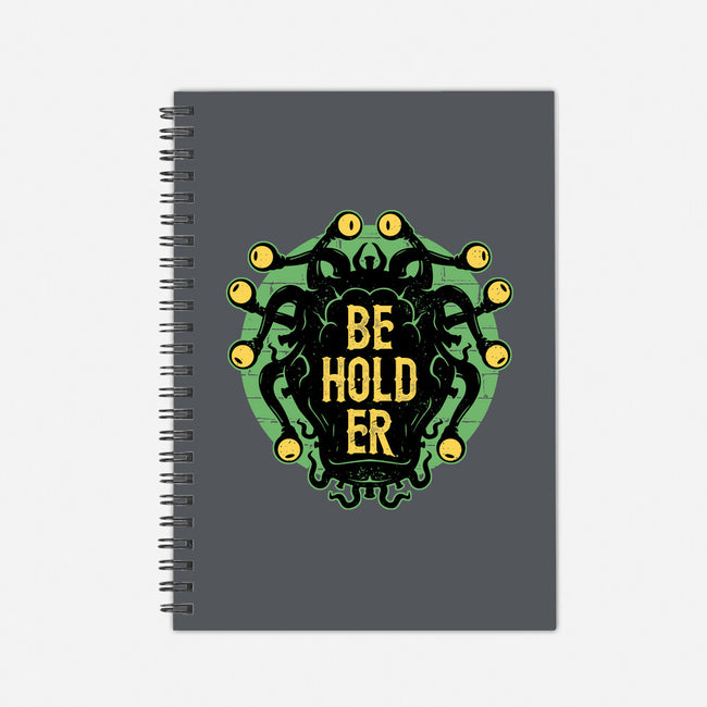 Typographic Beholder-none dot grid notebook-Logozaste