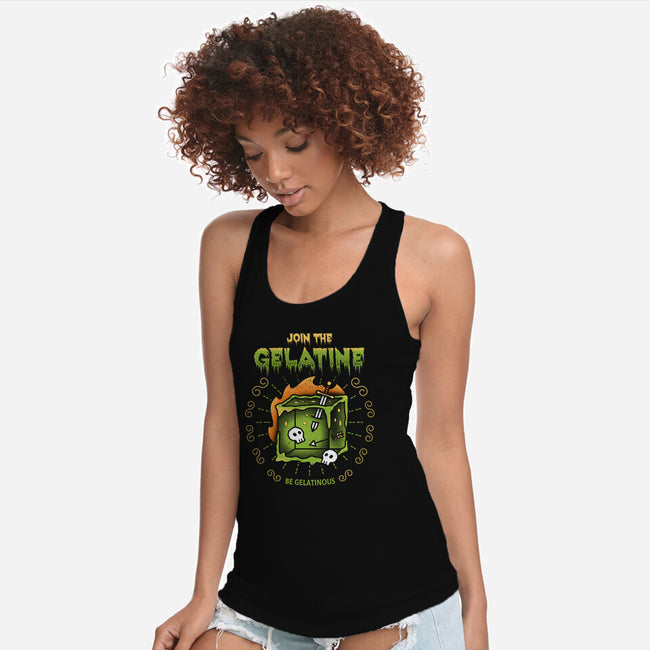 Join The Gelatine-womens racerback tank-Logozaste