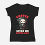 Coffee Gives Me Extra Life-womens v-neck tee-koalastudio