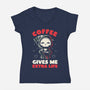 Coffee Gives Me Extra Life-womens v-neck tee-koalastudio