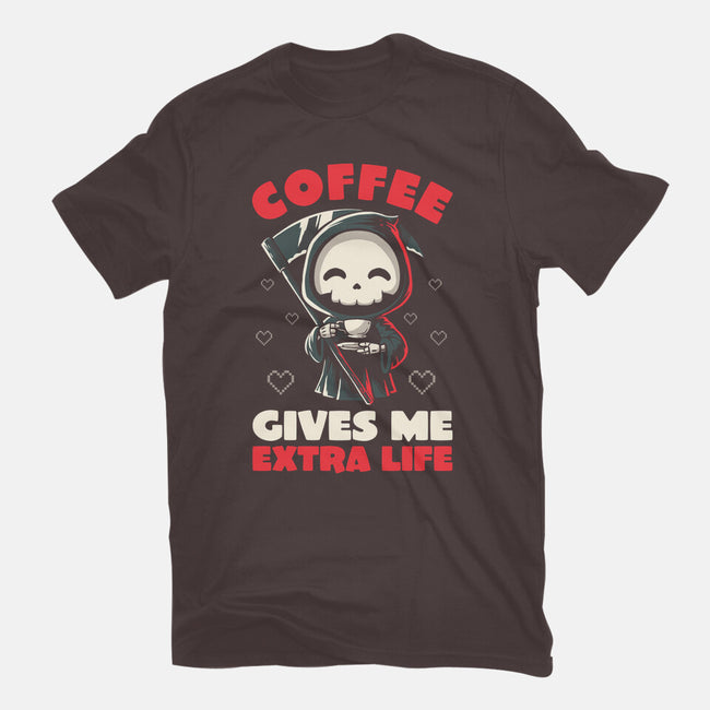 Coffee Gives Me Extra Life-womens basic tee-koalastudio