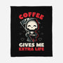 Coffee Gives Me Extra Life-none fleece blanket-koalastudio