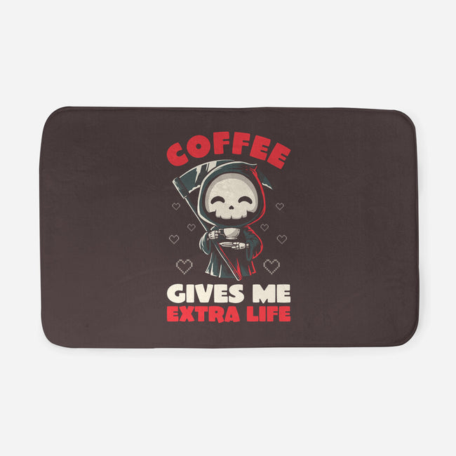 Coffee Gives Me Extra Life-none memory foam bath mat-koalastudio