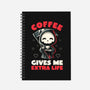 Coffee Gives Me Extra Life-none dot grid notebook-koalastudio