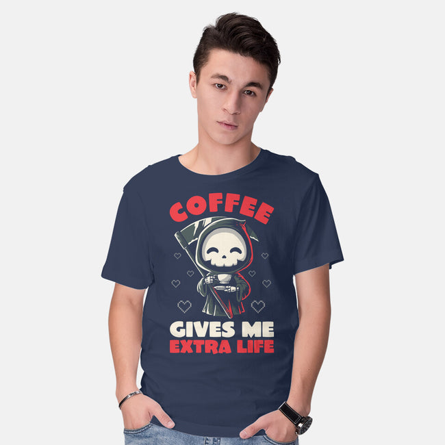 Coffee Gives Me Extra Life-mens basic tee-koalastudio