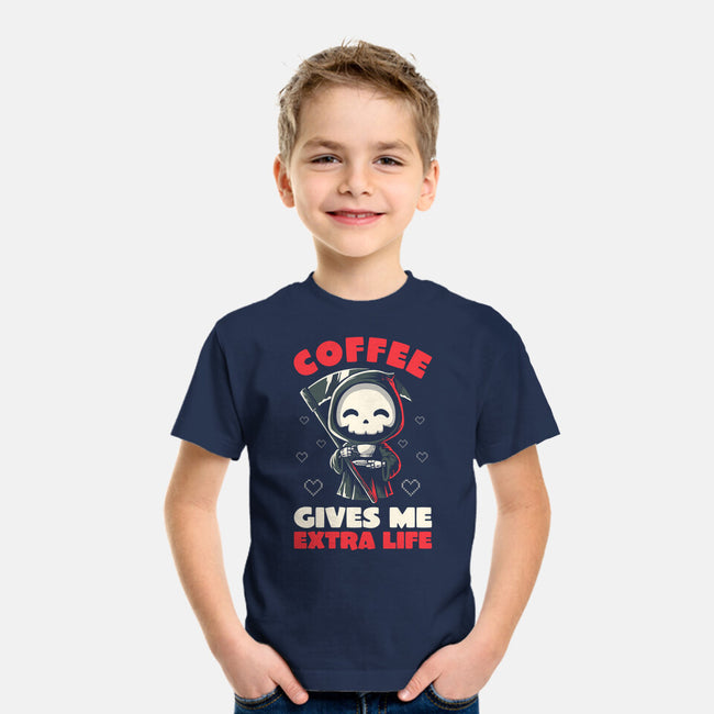 Coffee Gives Me Extra Life-youth basic tee-koalastudio