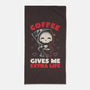 Coffee Gives Me Extra Life-none beach towel-koalastudio