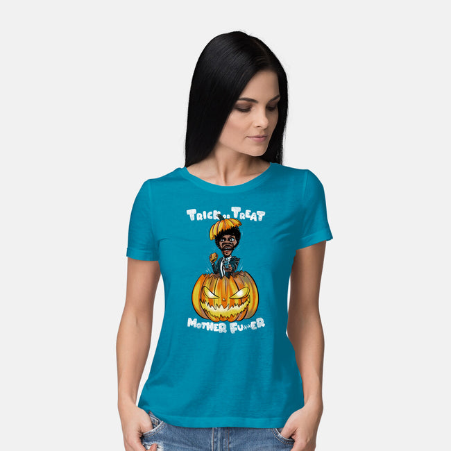 Trick Or Treat Fiction-womens basic tee-fanfabio