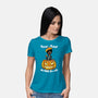 Trick Or Treat Fiction-womens basic tee-fanfabio