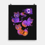 Halloween Candy Cats-none matte poster-ricolaa