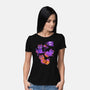 Halloween Candy Cats-womens basic tee-ricolaa