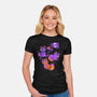 Halloween Candy Cats-womens fitted tee-ricolaa