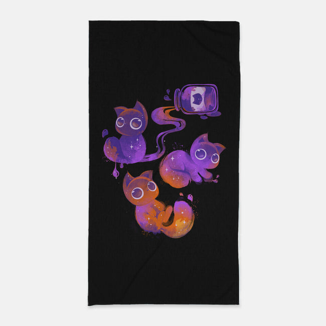 Halloween Candy Cats-none beach towel-ricolaa