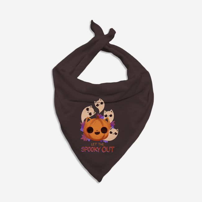 Let The Spooky Out-dog bandana pet collar-ricolaa