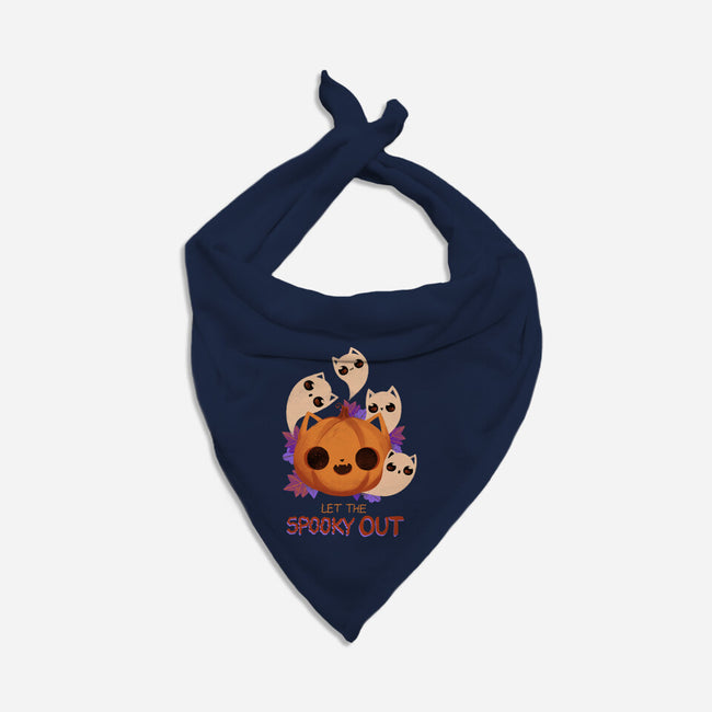 Let The Spooky Out-dog bandana pet collar-ricolaa