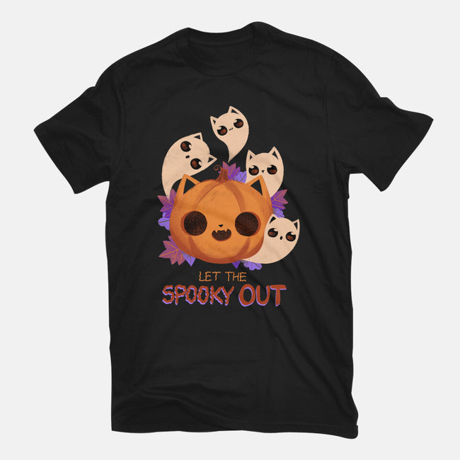 Let The Spooky Out-womens fitted tee-ricolaa