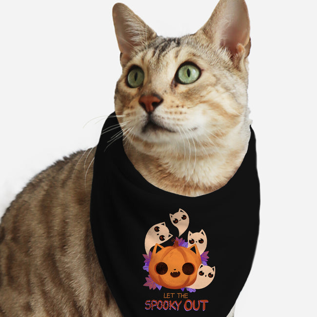 Let The Spooky Out-cat bandana pet collar-ricolaa