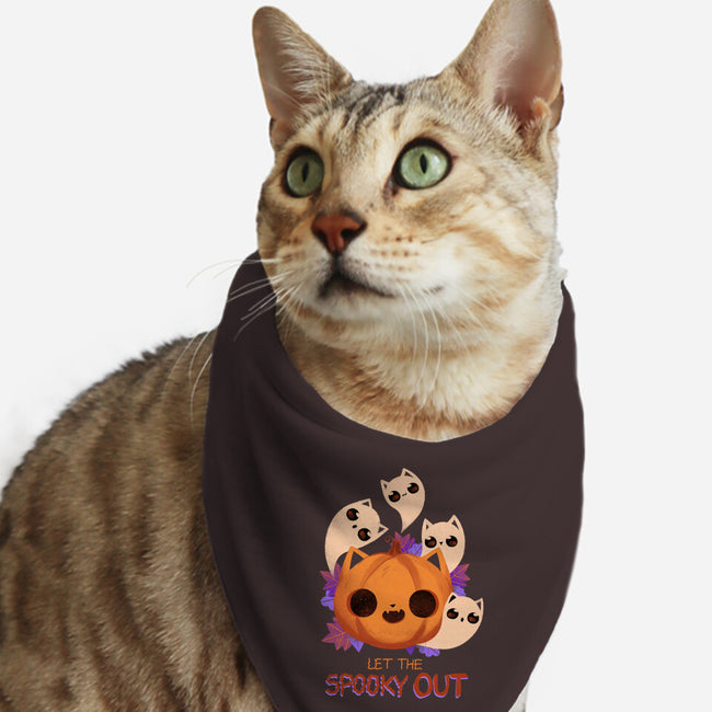 Let The Spooky Out-cat bandana pet collar-ricolaa