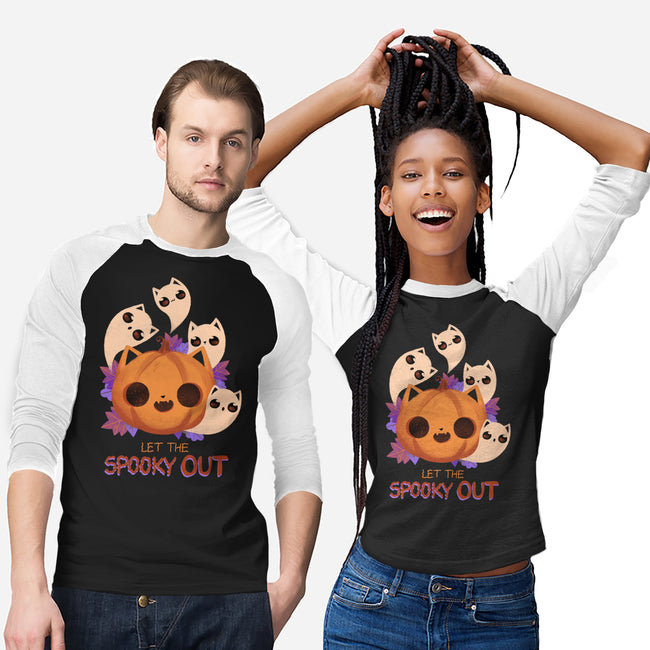 Let The Spooky Out-unisex baseball tee-ricolaa