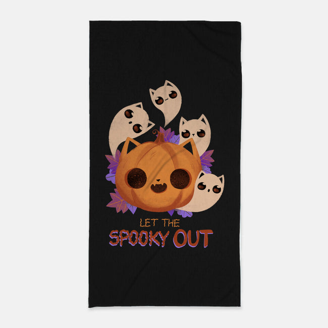 Let The Spooky Out-none beach towel-ricolaa