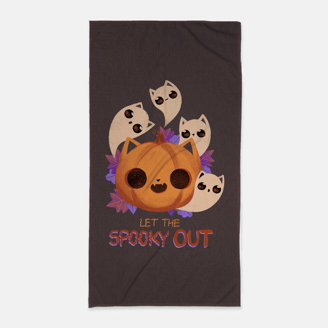 Let The Spooky Out-none beach towel-ricolaa