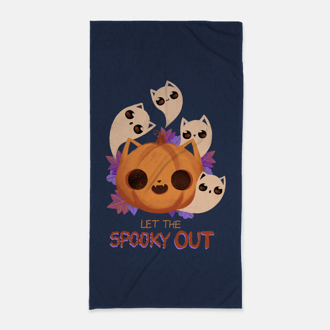 Let The Spooky Out-none beach towel-ricolaa
