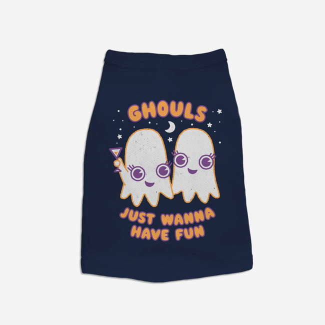 Ghouls Just Wanna Have Fun-dog basic pet tank-Weird & Punderful
