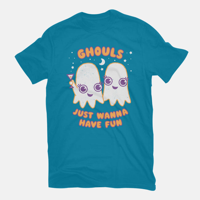 Ghouls Just Wanna Have Fun-womens fitted tee-Weird & Punderful