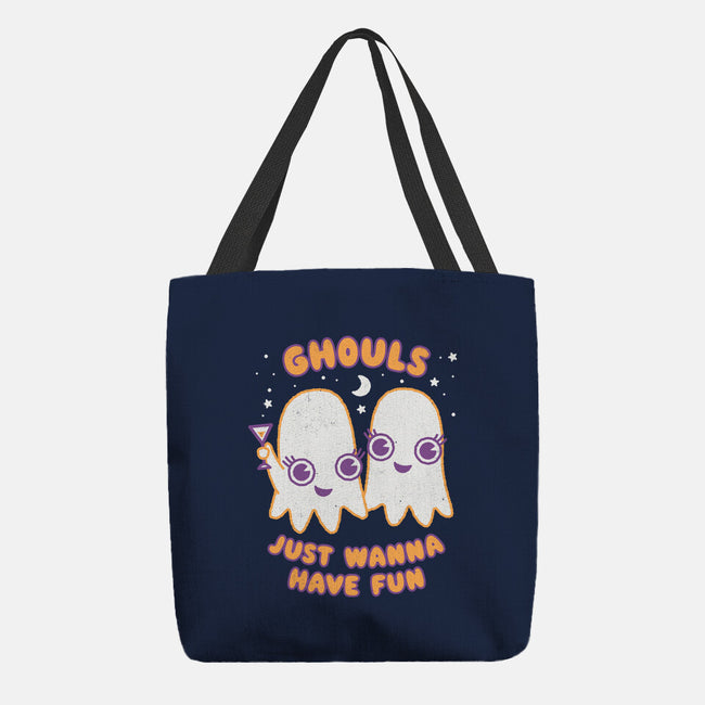 Ghouls Just Wanna Have Fun-none basic tote bag-Weird & Punderful