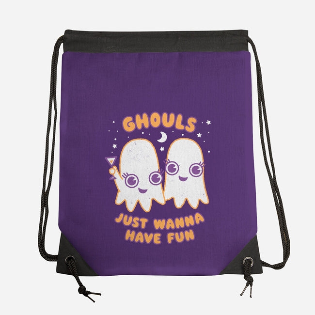 Ghouls Just Wanna Have Fun-none drawstring bag-Weird & Punderful