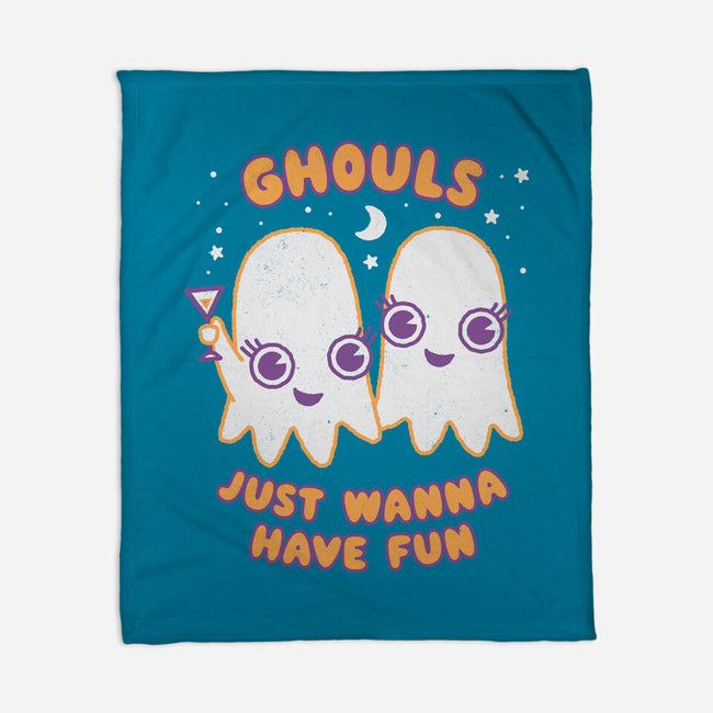 Ghouls Just Wanna Have Fun-none fleece blanket-Weird & Punderful