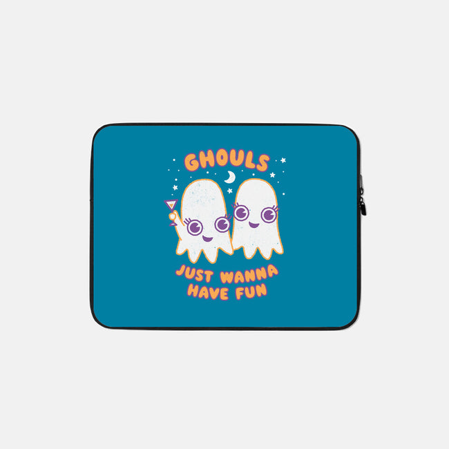 Ghouls Just Wanna Have Fun-none zippered laptop sleeve-Weird & Punderful