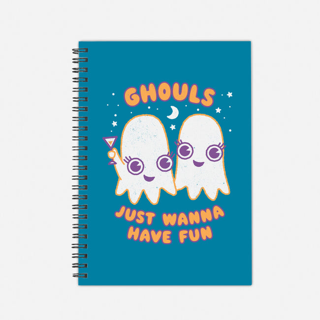 Ghouls Just Wanna Have Fun-none dot grid notebook-Weird & Punderful