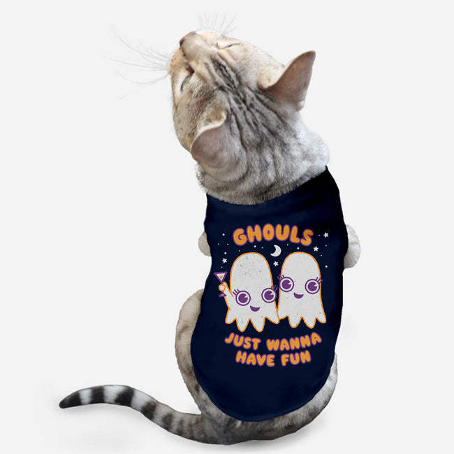Ghouls Just Wanna Have Fun-cat basic pet tank-Weird & Punderful