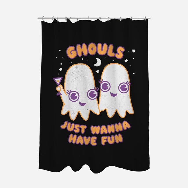 Ghouls Just Wanna Have Fun-none polyester shower curtain-Weird & Punderful