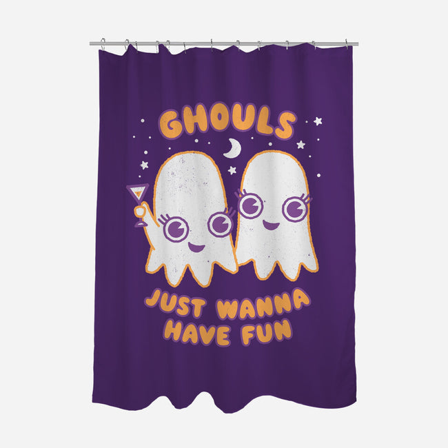 Ghouls Just Wanna Have Fun-none polyester shower curtain-Weird & Punderful