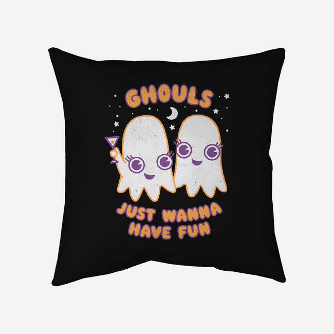 Ghouls Just Wanna Have Fun-none removable cover w insert throw pillow-Weird & Punderful