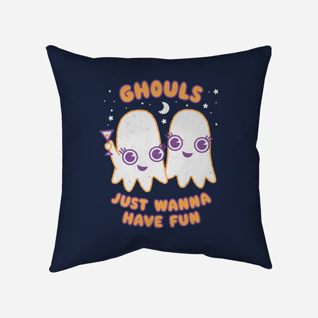 Ghouls Just Wanna Have Fun-none removable cover throw pillow-Weird & Punderful