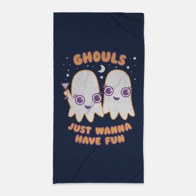 Ghouls Just Wanna Have Fun-none beach towel-Weird & Punderful